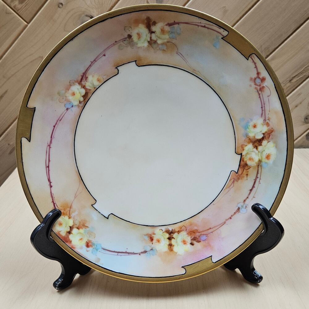 Antique Hand Painted Inch Plate Thomas Sevres Bavaria Premium-quality Porcelain